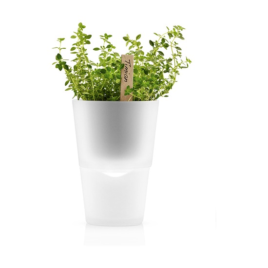 Горшок для растений с функцией самополива, 11 см, матовое стекло