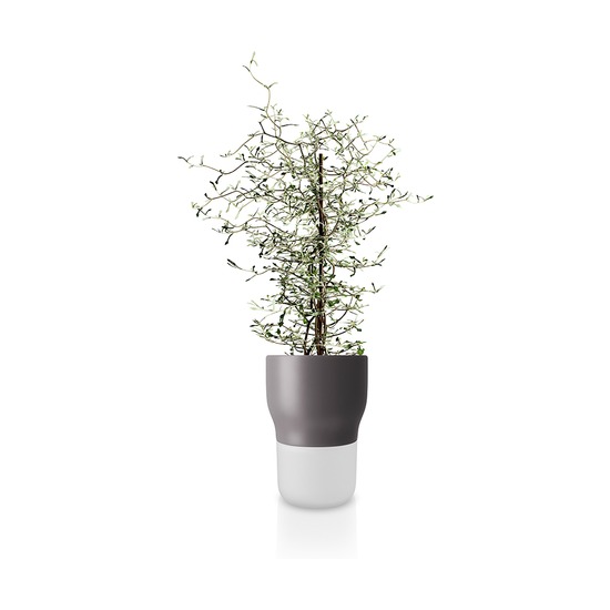 Горшок для растений с функцией самополива, 13 см, серый