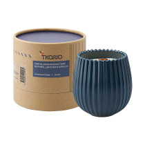 Свеча ароматическая с деревянным фитилём nutmeg, leather & vanilla из коллекции edge, синий, 60 ч